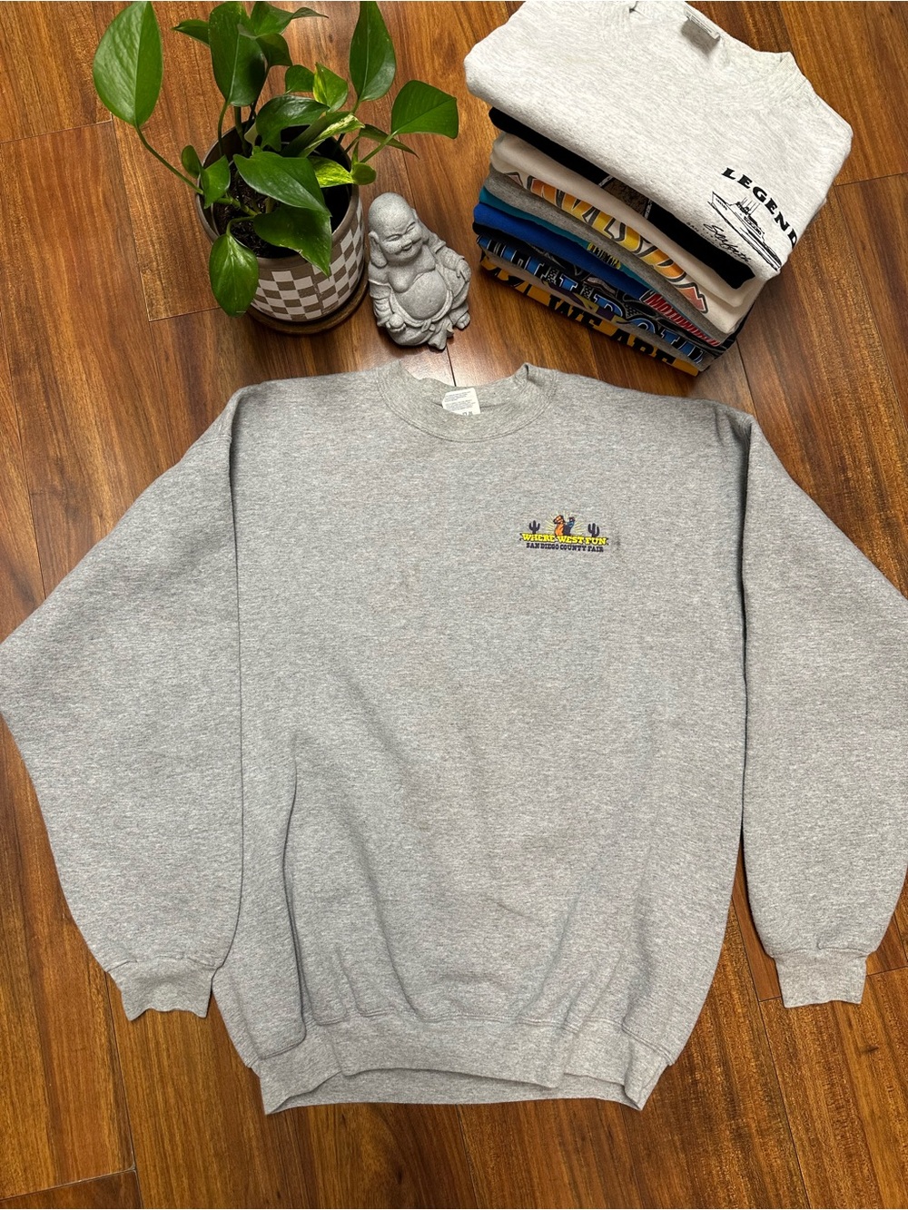 Unisex San Diego County Fair 2017 Sweatshirt - Grey Crewneck unisex XL